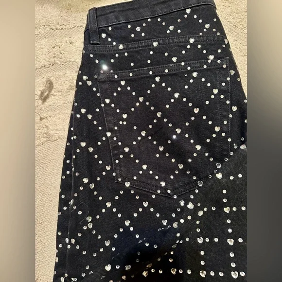 Topshop Strait Rhinestone Jeans - Picture 10 of 11